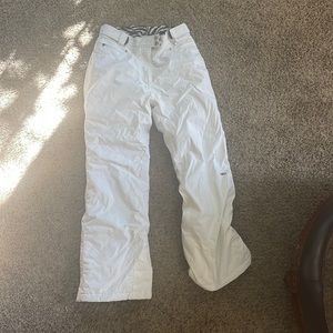 Marker white ski pants
